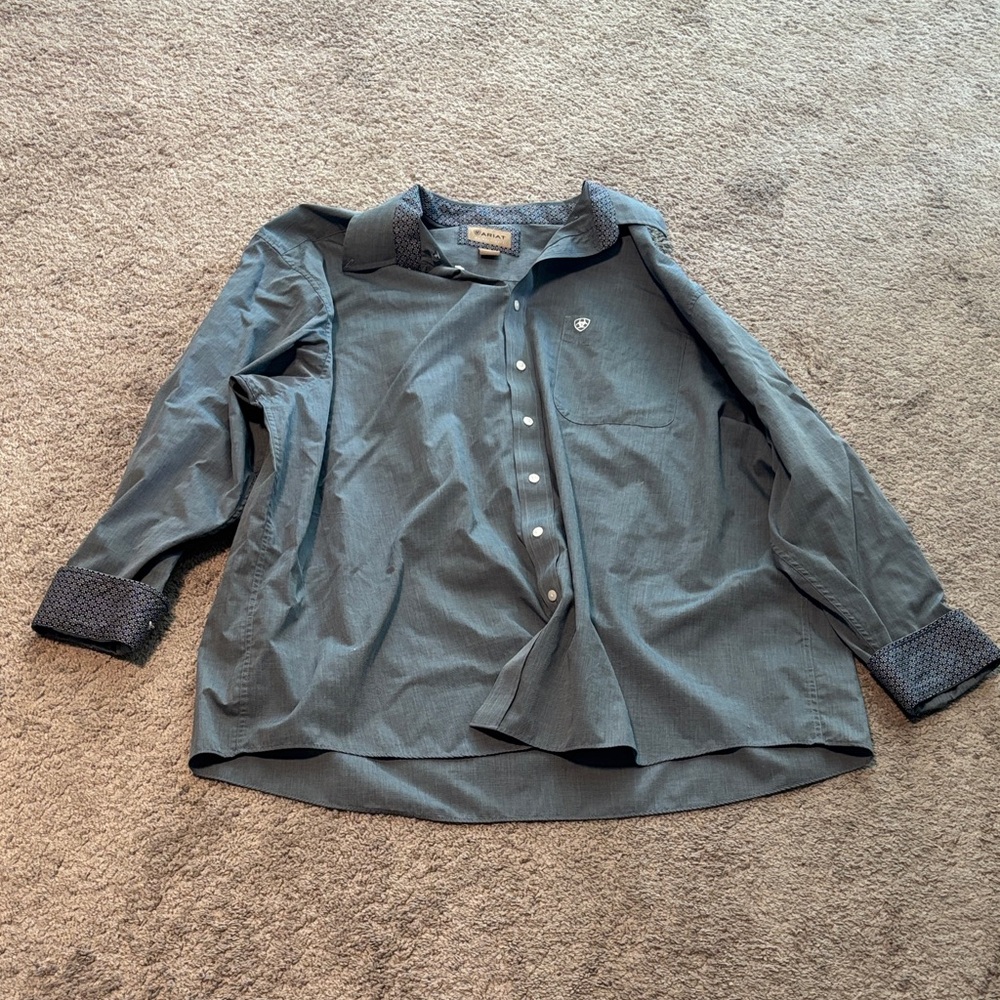 Ariat Blue Long Sleeve Button Shirt
